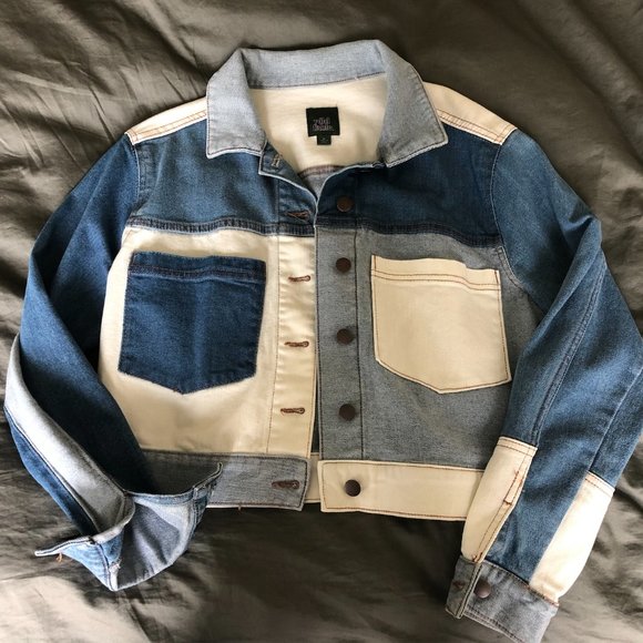 Wild fable colorblock denim jacket Clearance